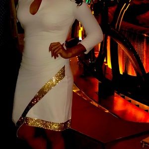 White cocktail dress